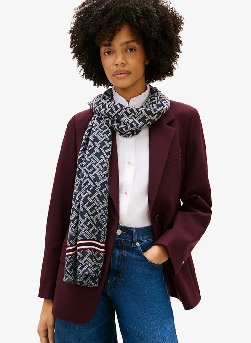 TOMMY HILFIGER TH Monogram Lightweight Scarf - Image 2